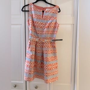 Embroidered pattern dress